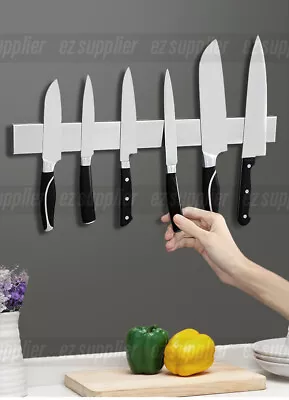 Stainless Steel Magnetic Knife Holder Rack Knives Tool Shelf Magnet 40/50cm HOT • $16.99