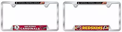 Brand New NFL Teams 12  X 6  Chrome Plated License Plate Frames By Wincraft NEW! • $19.99