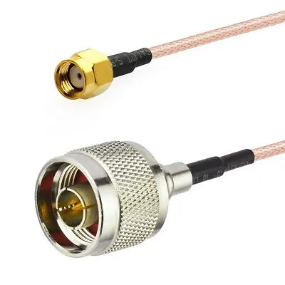 N Type Male Plug To RP SMA Male Connector 5m Adapter Antenna RG316 Cable   • £12.95