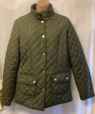 Woman’s Ladies Diamond Quilted Short Jacket Coat Size 12 David Barry • £18