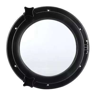 Car 10in Marine Porthole Round Black Portlight Stalinite Window Part For RV Boat • $55.52