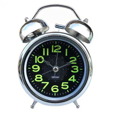£9.69 • Buy Silent Bedside Alarm Clock | Non-Ticking | Glow-in-the-Dark Bedroom Clock UK