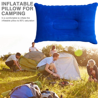 $4.93 • Buy Inflatable PVC Air Pillows Portable Ultralight Camping Cushion Sleep Travel J5L8