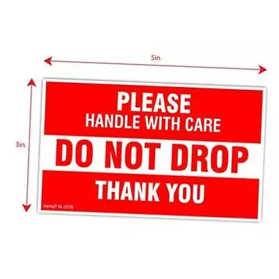 Kenco 3  X 5  Please Handle With Care Do Not Drop Thank You Stickers For  • $29.09