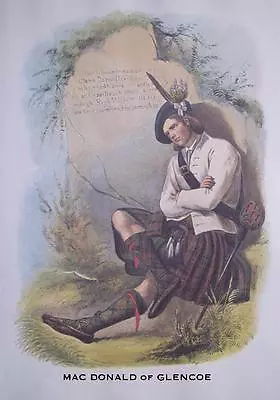 Clan MacDonald Of Glencoe - CUSTOM MATTED - Scottish Tartan Art Print - GIFT • $15