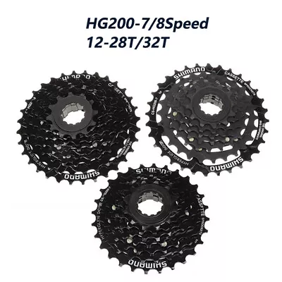 7/8 Speed 12-28T/32T Bicycle Cassette Sprocket Bicycle Sprocket Cassette Black • $25.88