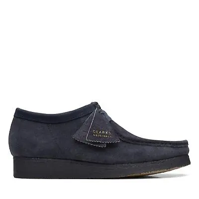 Clarks Originals Mens Wallabee Moccasin Blue Suede Casual  Shoes • $74.99