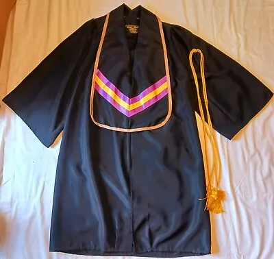 Oak Hall BACHELOR Graduation Gown Hood & Tassel 5'3  To 5'5  Black • $29.99