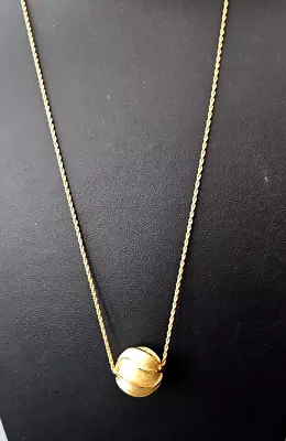 Vintage Monet Round Ball Pendant Necklace    32  • $8