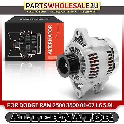 Alternator For Dodge Ram 2500 3500 2001-2002 5.9L 136 A/12 V CW 8-Groove Pulley • $126.99