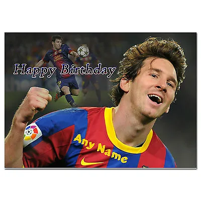 027; Personalised Birthday Card; Lionel Messi Football; For Any Age Name  • £3.99