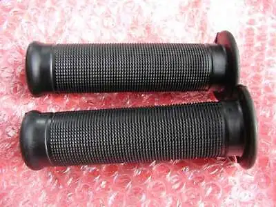 7/8  HANDLEBAR GRIPS Amal Style Black Rubber BSA TRIUMPH AJS ARIEL Norton • $21.14