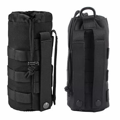 Outdoor Tactical Molle Water Bottle Bag Military Hiking Belt Holder Kettle Pouch • $9.98