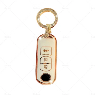 $17.84 • Buy Beige TPU Car Remote Key Case Cover Fits For Mazda 2 3 5 6 CX-3 CX-5 CX-7