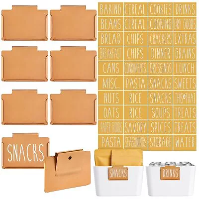 8 Piece Metal Basket Labels Clip On Holders With 40 Labels For Kitchen Storag... • $23.46