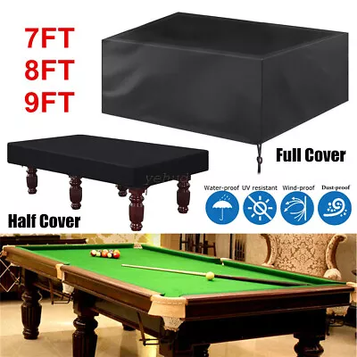 7/8/9ft Pool Snooker Billiard Table Cover Polyester Waterproof Dust Cap Outdoor • $14.22