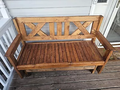  Farmhouse Style Outdoor Porch Glider Wooden Rocking Benches • $350