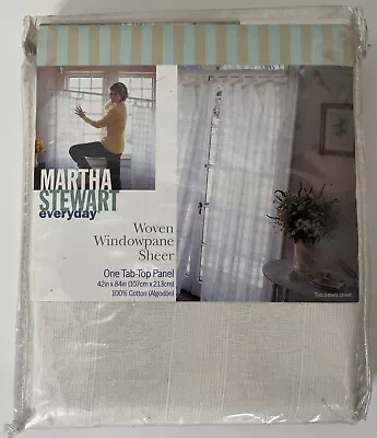 NEW Martha Stewart Everyday Sheer Floral Tab Top Panel  Algondon 42x84  • $19.99