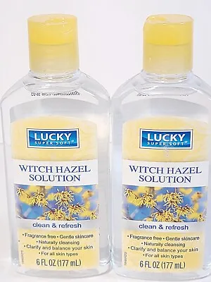 $9.99 • Buy 2x Bottles Lucky Witch Hazel Solution Clean & Fresh 6oz ( Fast Free Shipping! )