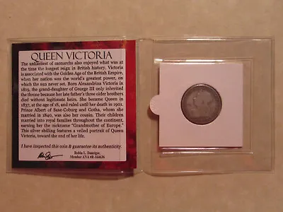 1898 Great Britain Shilling!  Queen Victoria 925 Silver Nice Coin With Story  X • $26