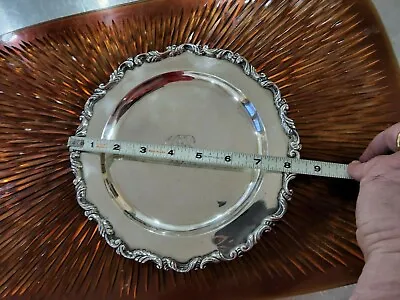 RARE Heavy Sanborns Mexico Sterling Silver PLATE 8.25” 394 Grams Mono CJB Dish • $331.95