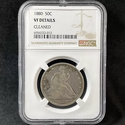 1880 50c Seated Liberty Half Dollar Low Mintage Very Fine NGC VF Details • $749.99