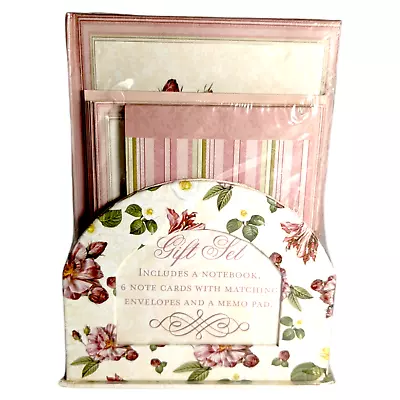 Tina Higgins 5 Piece Floral Office Desk Stationary Gift Set Framed Box Brand New • $8.99