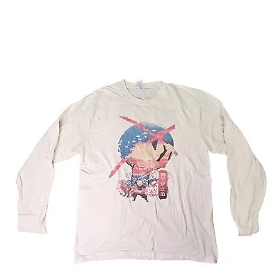 Stains* Ukiyo Breath Of The Beast Demon Slayer Adult LS T-Shirt Large White N7a • $14.99