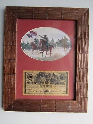 £2.99 • Buy American Civil War Framed Picture Plus Replica Banknote