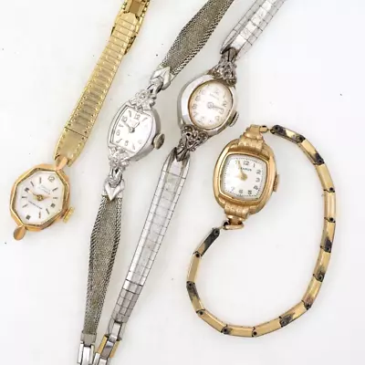 Lot Of 4 Vintage Lady’s Wrist Watches AS IS No Reserve • $10
