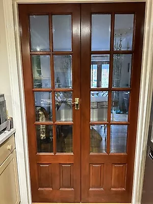 Internal Hardwood Glazed Double Doors • £30