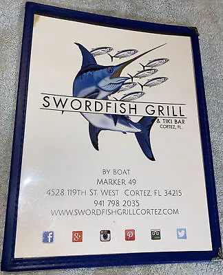 $14.97 • Buy Swordfish Grill & Tiki Bar Cortez Florida Restaurant Menu 