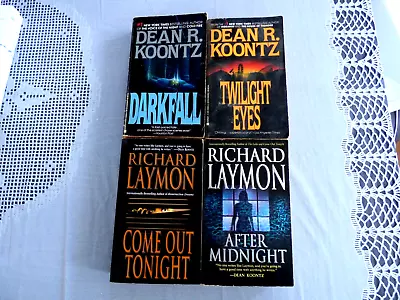 Books Lot Of 4 Dean Koontz & Richard Laymon Horror Novels • $15.99