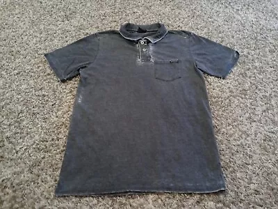 Oakley Mens Distressed Shirt Size S Gray Short Sleeve Polo  • $9.99