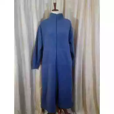 Delicates Fleece House Coat / Lounge Dress / Robe / Nightgown Size Large / Blue • £9.64