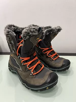Keen Durand Polar Waterproof Trekking Boots 1014143 Women's Winter Warm Size 8.5 • $45