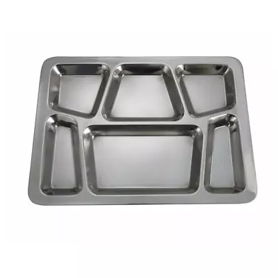 Winco SMT-2 15.8x11.7x08-Inch Stainless Steel Mess Tray With 6 Compartments • $20.80