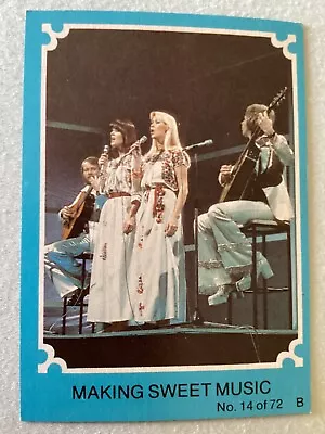1976 SCANLENS ABBA TRADING CARD No.14 COLOUR BACK NEAR MINT • $7