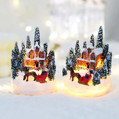 1PCS Holiday Village Figurines Decoration Lighted LED Holiday Village House • $9.33