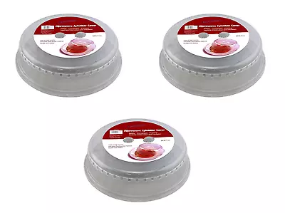 3 Pack Clear Plastic Vented Microwave Splatter Covers BPA Free Food Safe • $9.99