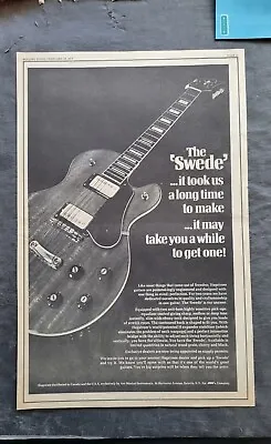 Hagstrom The Swede Guitar Promo Print Advertisement Vintage 1973 • $13.95