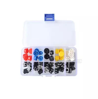 25PCS Tact Switch Button Round With Button Cap Button Micro Switch With Box • $7.29