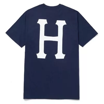 Huf Worldwide Skateboard Shirt T-shirt Tee Essentials Classic H Navy Sz M • $18