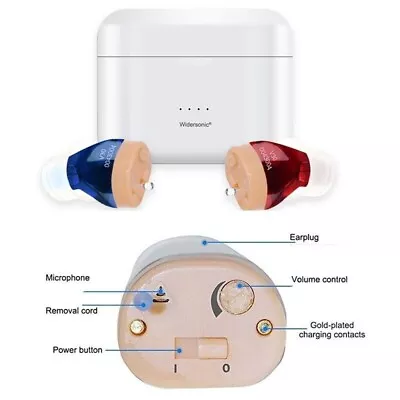 Mini Hearing Aids Digital Invisible In Ear Small Sound Voice Amplifier Enhancer • $45.59