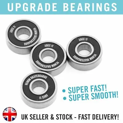 Venom Abec 11 Ultra Smooth Stunt Scooter Replacement Wheel Bearings X4 • £8.95