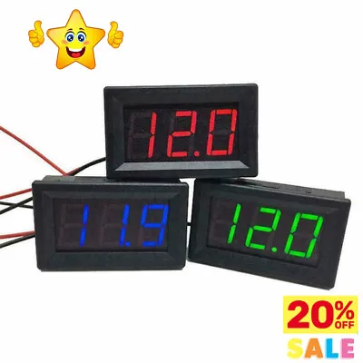 Mini DC4.5V-30V LED Panel Volt Voltage Meter Digital Display Wires 2 Nice • $1.46