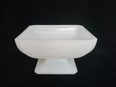 Vintage White Milk Glass Candy Dish Floral H 3  5.5 ×5.5  • $14.50