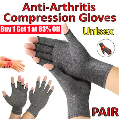 Compression Gloves Carpal Tunnel Anti Arthritis Pain Relief Therapeutic Brace • £3.62