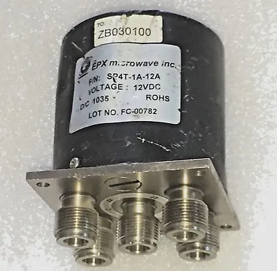 $139.99 • Buy USED RF Coaxial Switch EPX SP4T-1A-12A DC-12GHz +12V 800W N Type Free Shipping