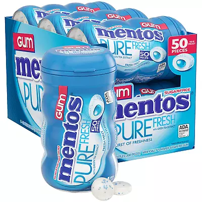 Mentos Pure Fresh Sugar-Free Chewing Gum With Xylitol Fresh Mint 4 Bottle • $21.13